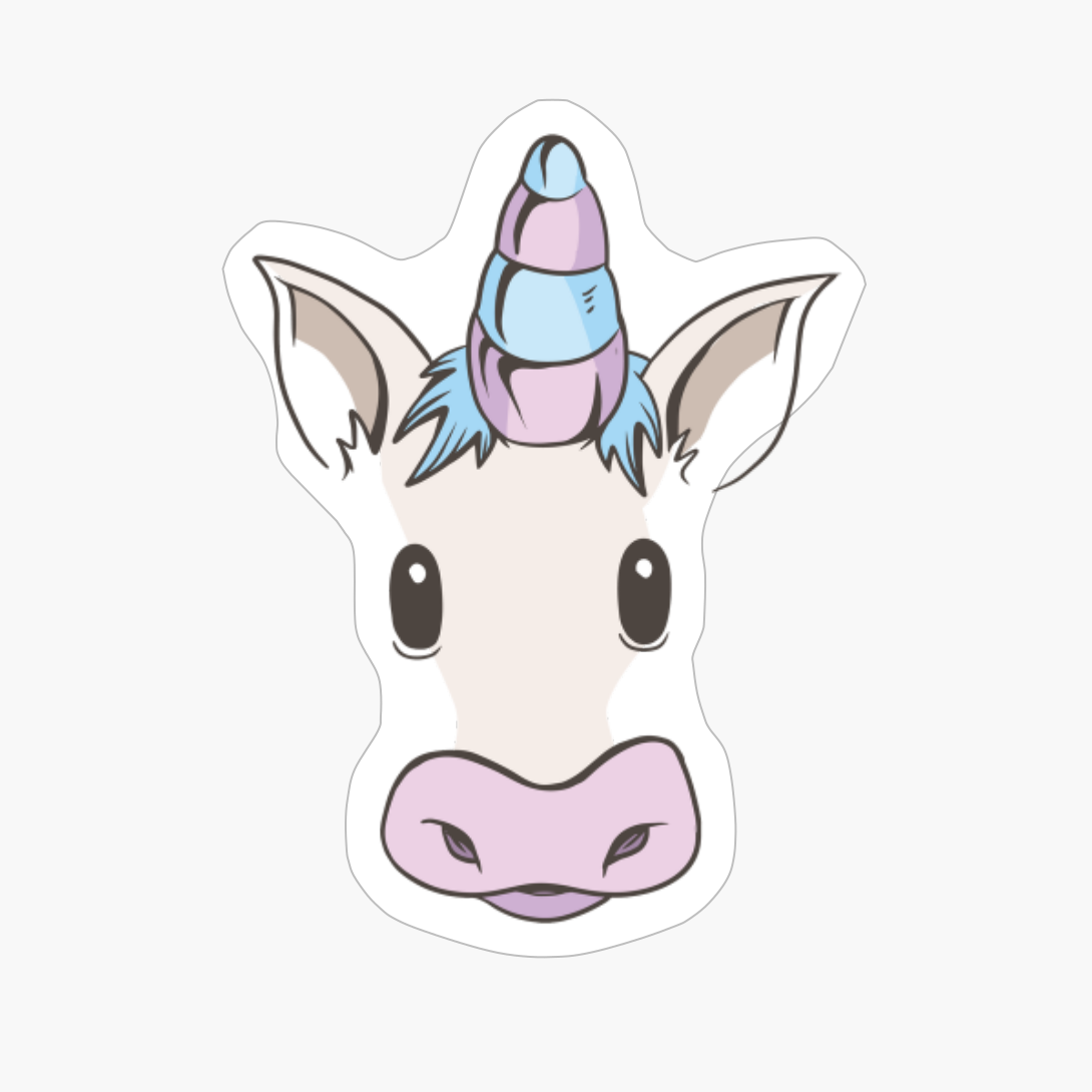 Unicorn Face Funny Cool Cute Lovers