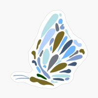 Profile Of A Butterfly, Blue