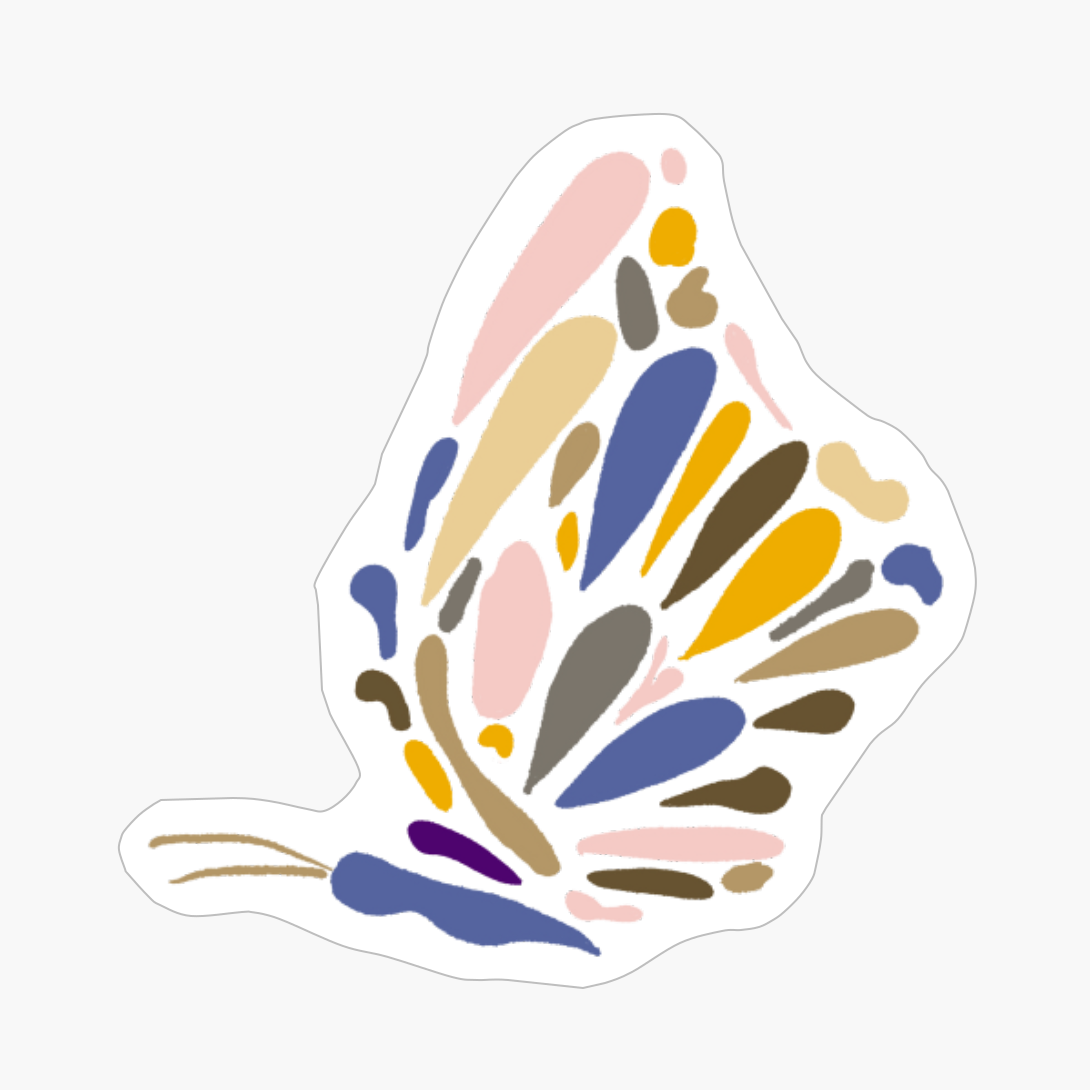 Butterfly In Profile, Blue