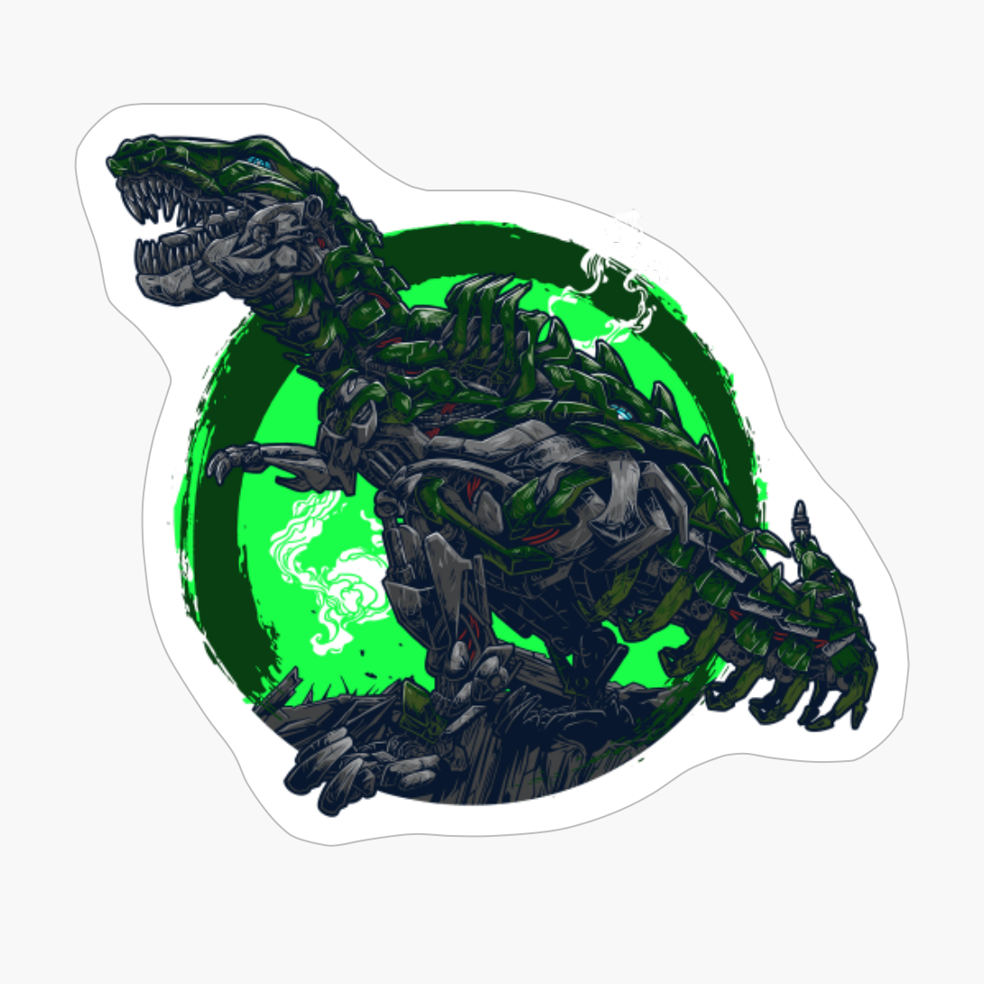 Mechagodzilla Rises - Neon Green