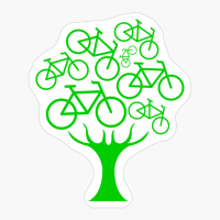 Bike Tree Cyclist Bicycle Earth Day Environment Tee Shirt