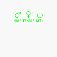 Male Female Geek Man Woman Geek Symbol Funny Tech Nerd Gift