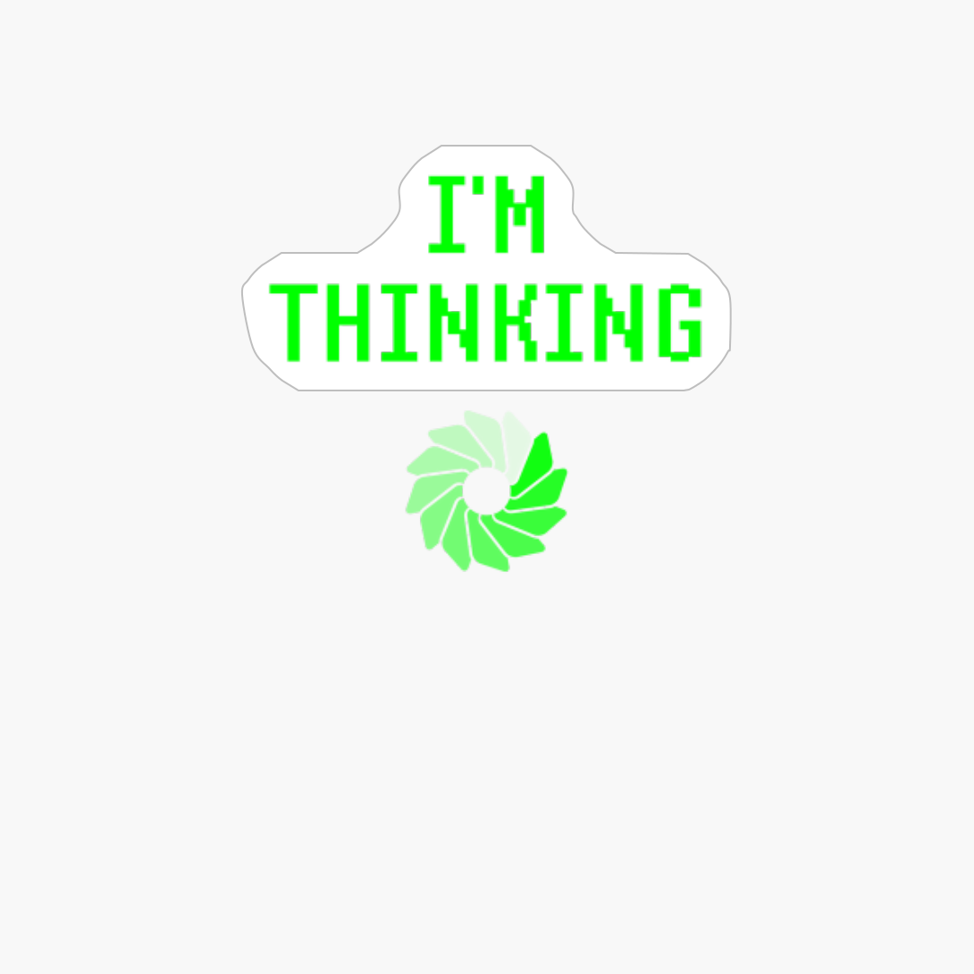 I'm Thinking Funny Loading Wheel Computer Geek Nerd Joke