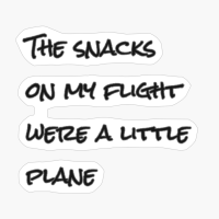 The Snacks On My Flight Were A Little Plane