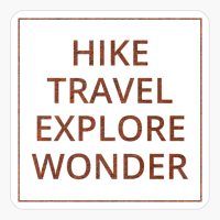 Hike Travel Explore Wonder Classic Rust Metal Dirty Square Design