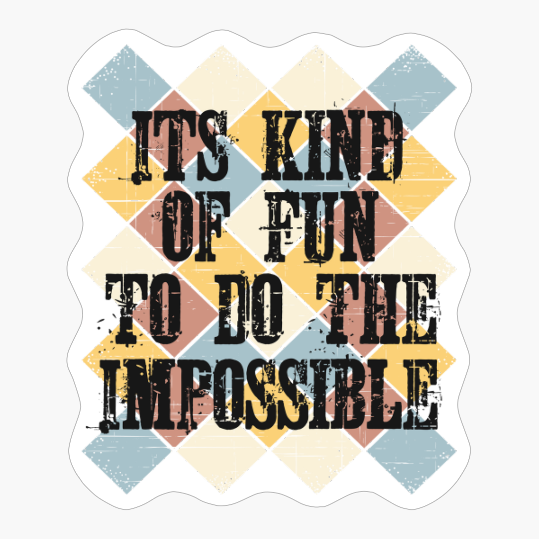 Its Kind Of Fun To Do The Impossible Retro Colorful Square Sunset Tiles