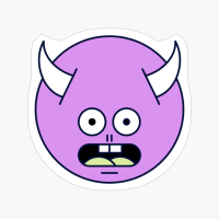 Shocked Purple Cute Monster Emoji