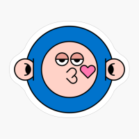 Lovey Monkey Purple Cute Monster Emoji