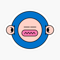 Offline Monkey Monkey Purple Cute Monster Emoji
