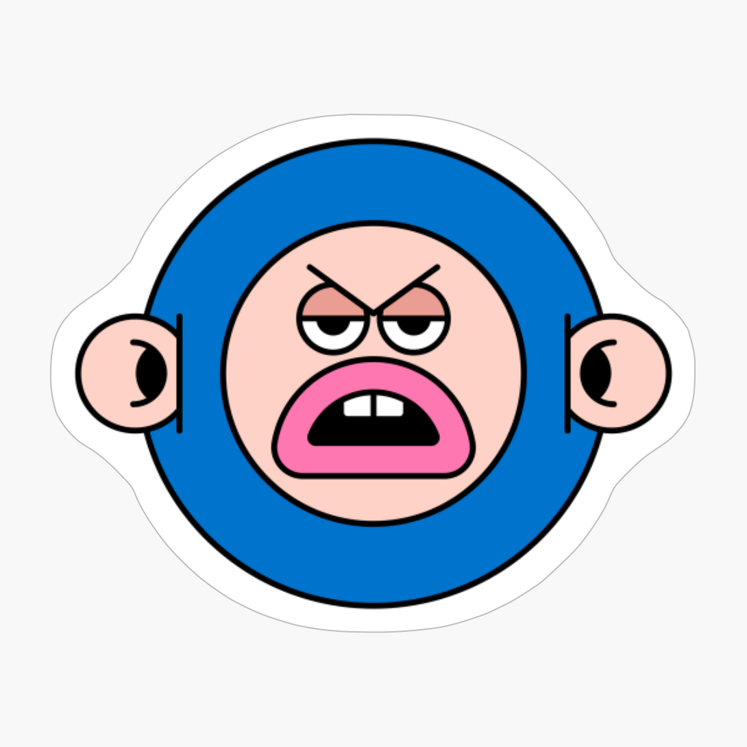 Copy Of Happy Monkey Monkey Purple Cute Monster Emoji