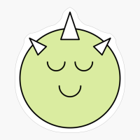 Self-satisfied Green Cute Monster Emoji