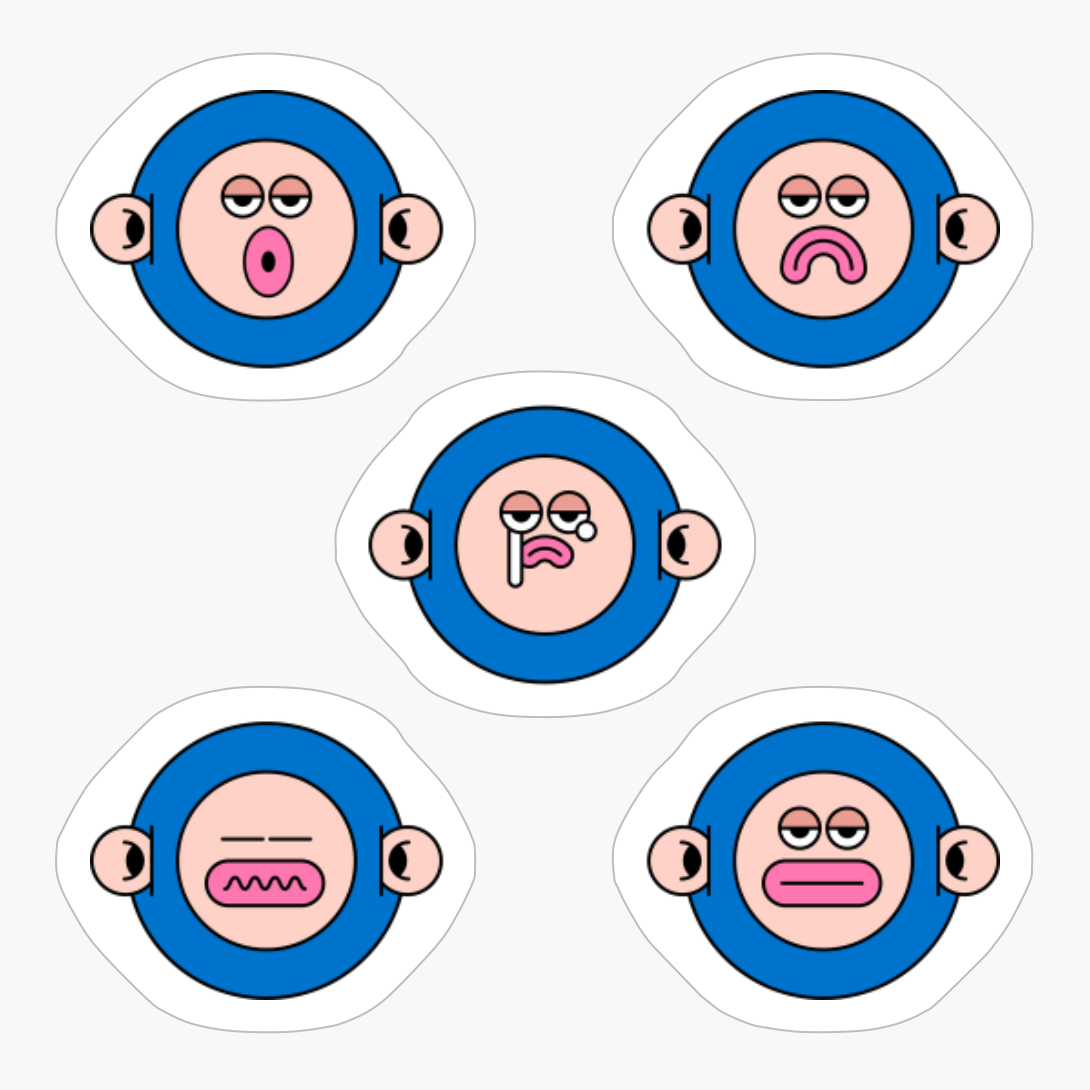 Cute Monkey Emoji Expressions