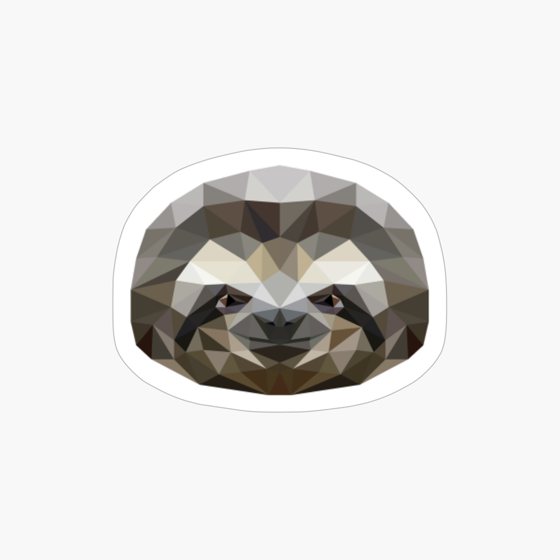 Cute Polygonal Patter Sloth Lover Gifts Ideas Men Women