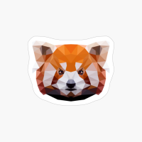 Cute Polygonal Patter Red Panda Lover Gifts Ideas Men Women