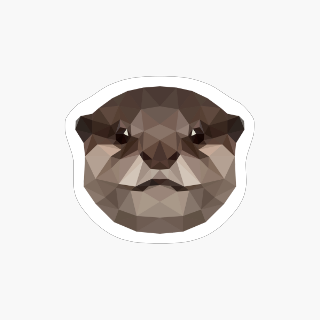 Cute Polygonal Pattern Otter Lover Gifts Ideas Men Women