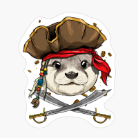 Pirate Otter Jolly Roger Halloween Costume Christmas Gift