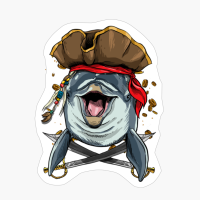 Pirate Dolphin Jolly Roger Halloween Costume Christmas Gift