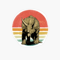 Retro 70s 80s 90s Vintage Triceratops Dinosaur Gift Idea