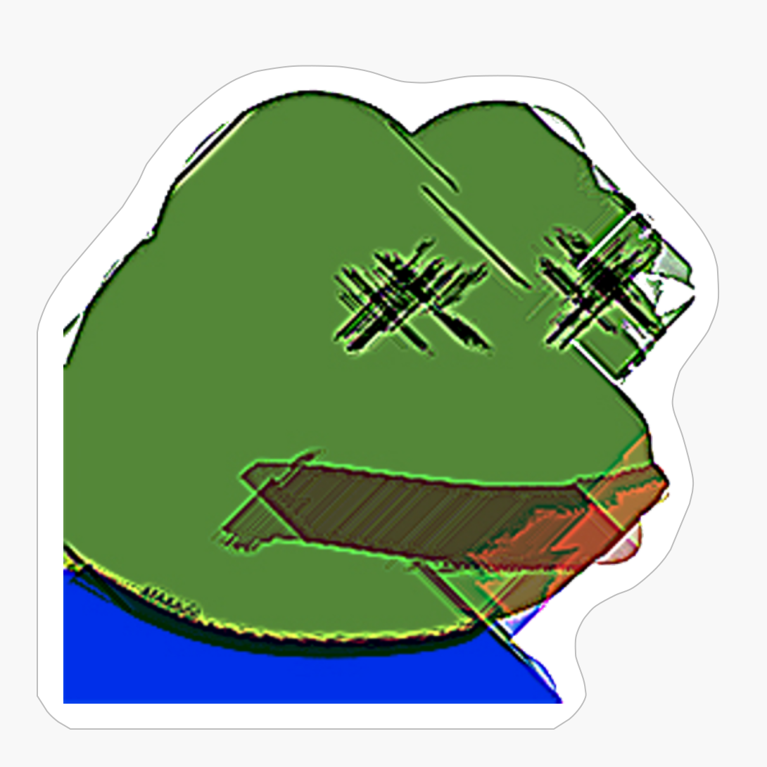 EXTRANGE PEPE THE FROG, RARE PEPE, RARE PEPE THE FROG, MODERN ART PEPE THE FROG