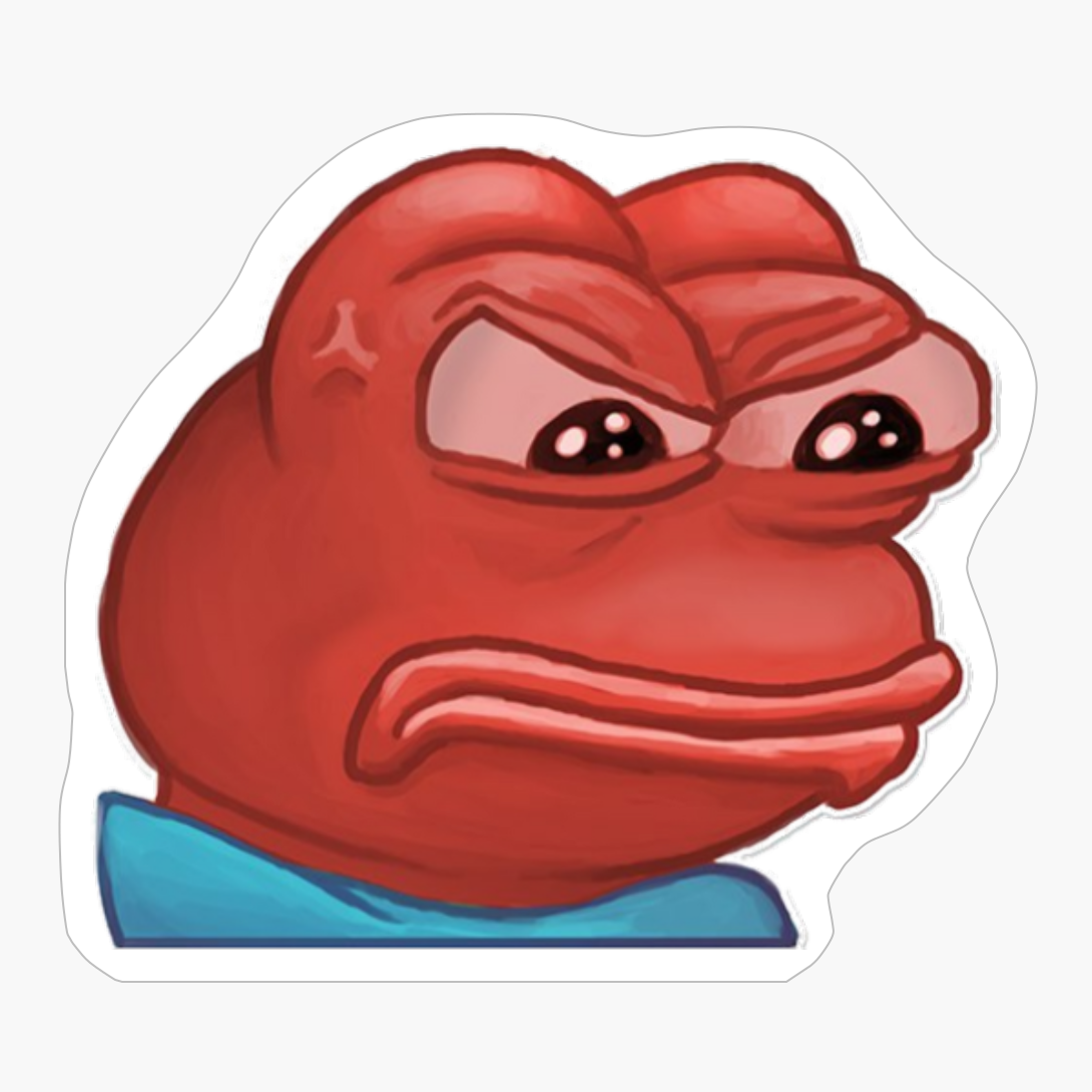Angry Pepe The Frog, Annoyed Pepe The Frog, Irritated Pepe The Frog, Resentful Pepe The Frog, Vexed Pepe The Frog
