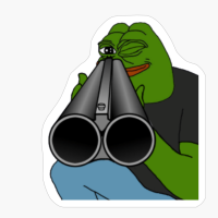 Shotgun Pepe The Frog, Pepe The Frog With A Shotgun, Pepe The Frog With A Weapon, Pepe The Frog Armed
