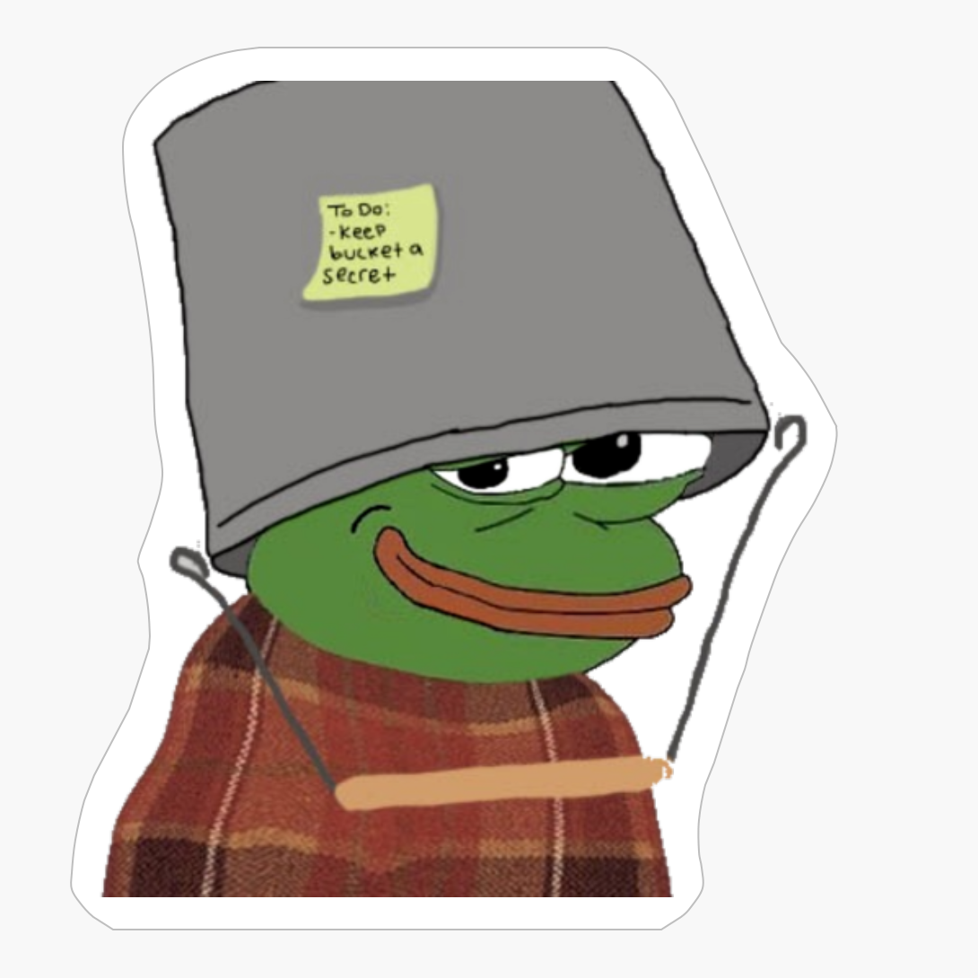 Pepe The Frog, Pepe The Frog With A Bucket, RARE Pepe The Frog, Secret Pepe The Frog