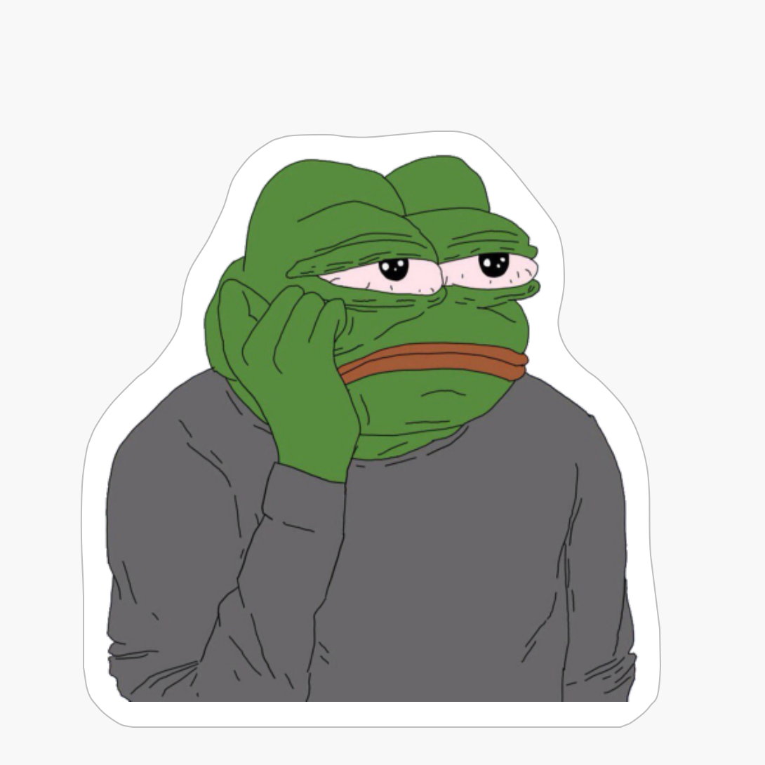 Humanized Pepe The Frog, Tired Pepe The Frog, Weary Pepe The Frog, Exhausted Pepe The Frog, Depressed Pepe The Frog