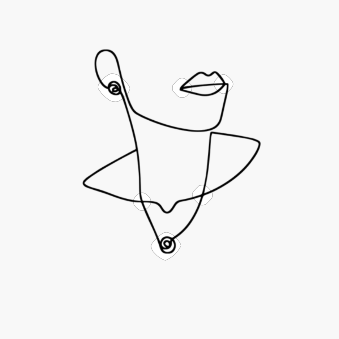 Line Art Women Face Mono Line Art Abstract Portrait Aesthetic