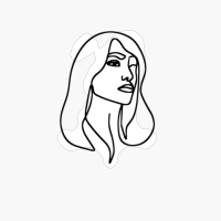 Face Line Art Women Face Mono Line Art Abstract Portrait Aesthetic