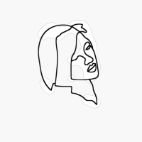 Line Art Women Face Mono Line Art Abstract Portrait Aesthetic