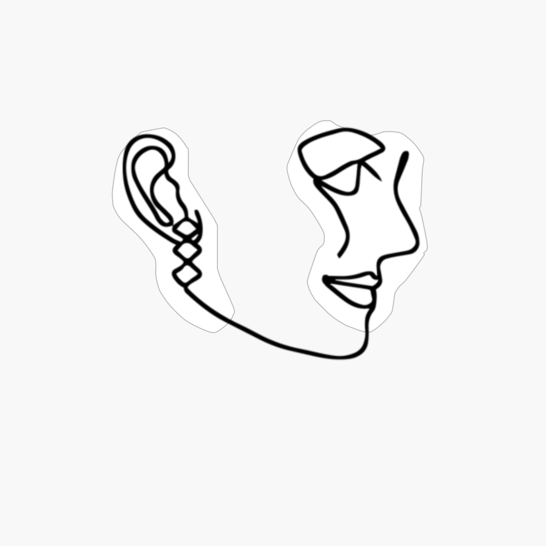 Line Art Women Face Mono Line Art Abstract Portrait Aesthetic