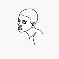 Line Art Face Mono Line Art Abstract Portrait Aesthetic