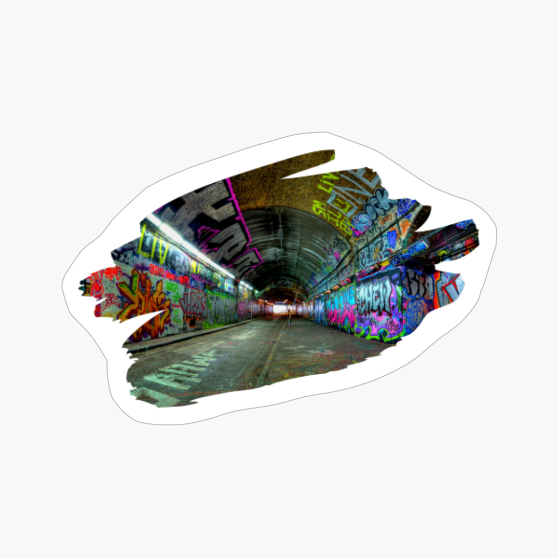 Graffiti Tunnel Splash Art Print 1
