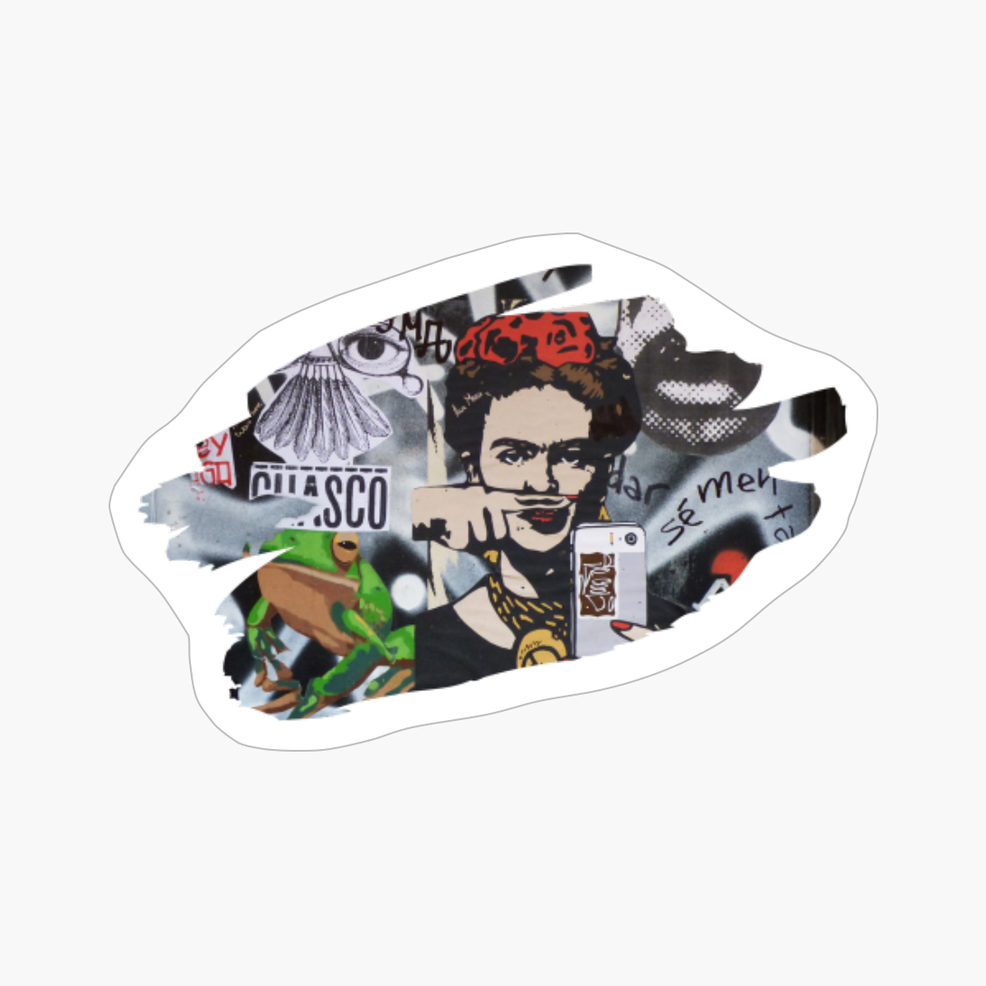 Frida Graffiti Splash Art Print 1