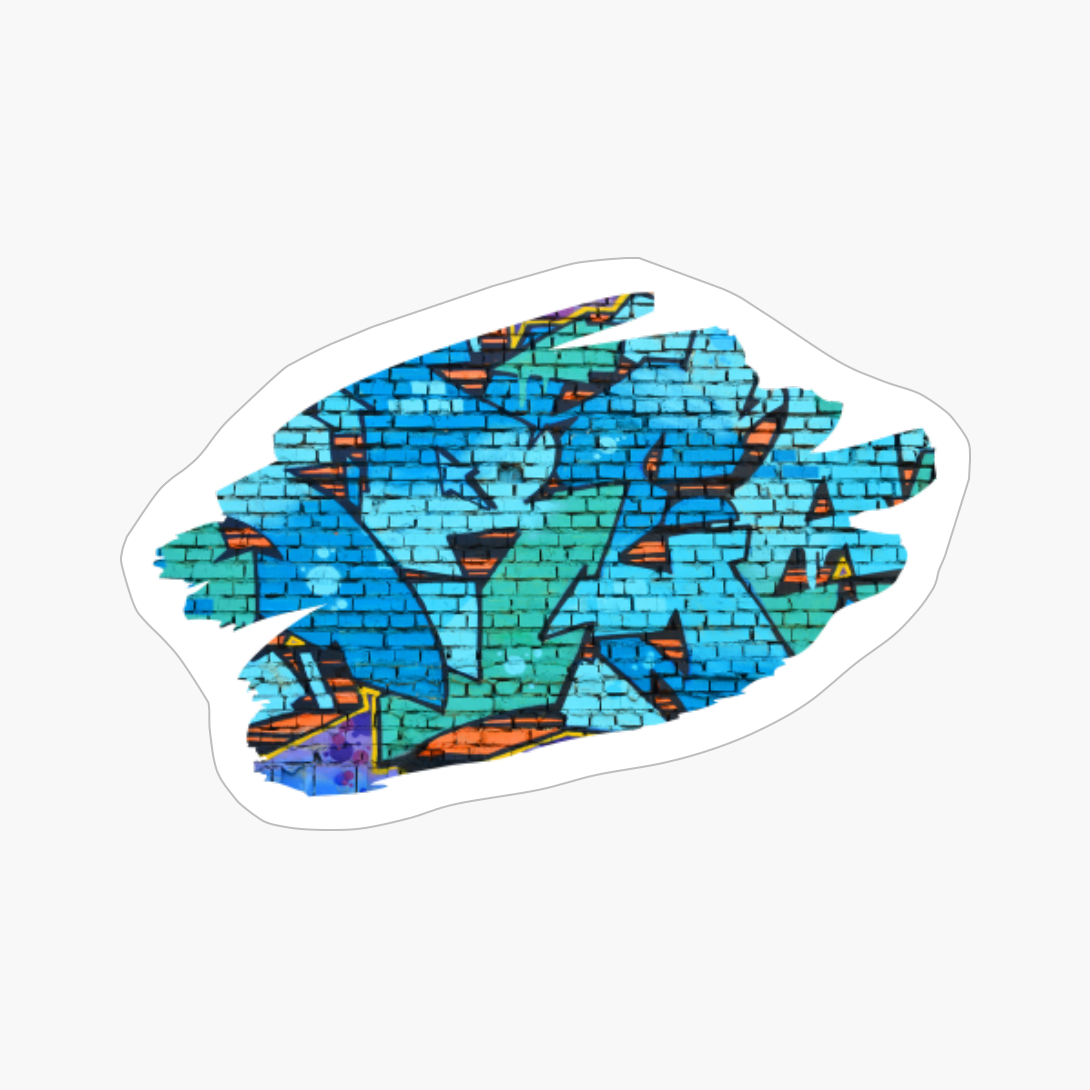 Graffiti Splash Art Print Blue