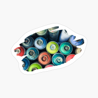 Graffiti Splash Spray Cans Art Print