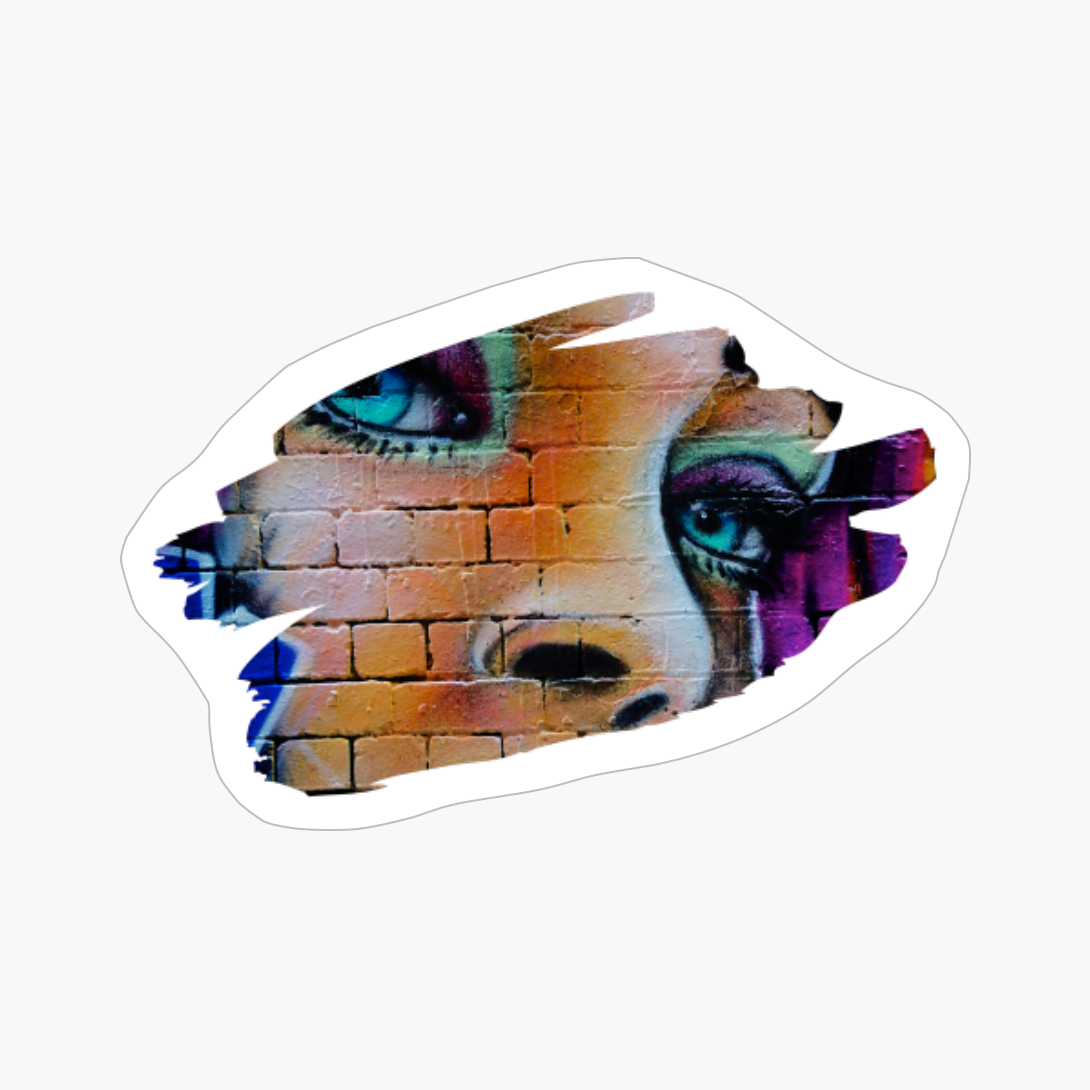 Girl Graffiti Splash Art Print