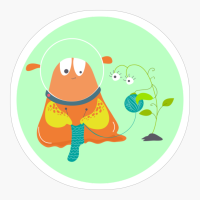 Friendly Alien In Space Monster Knitting