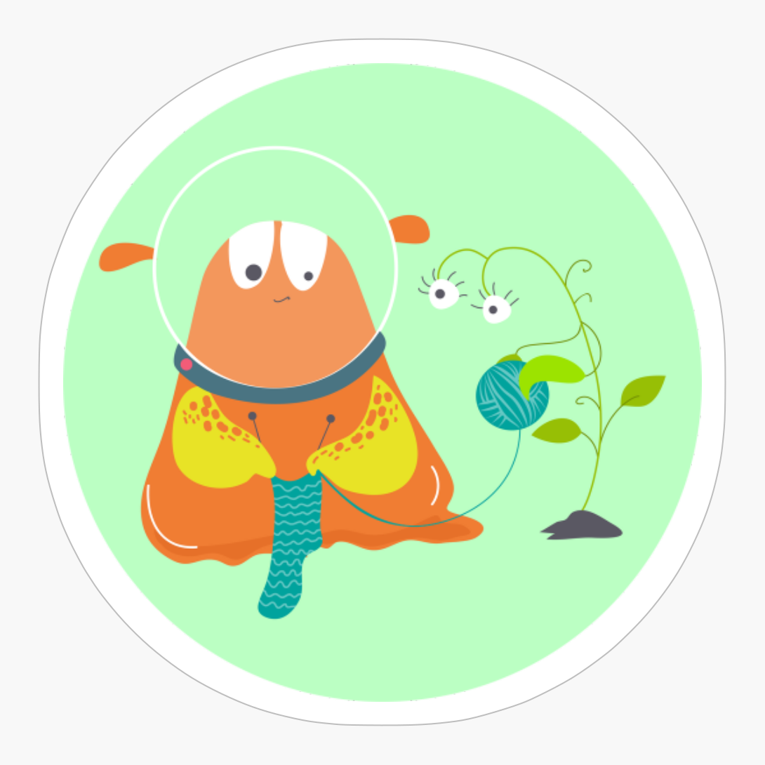 Friendly Alien In Space Monster Knitting