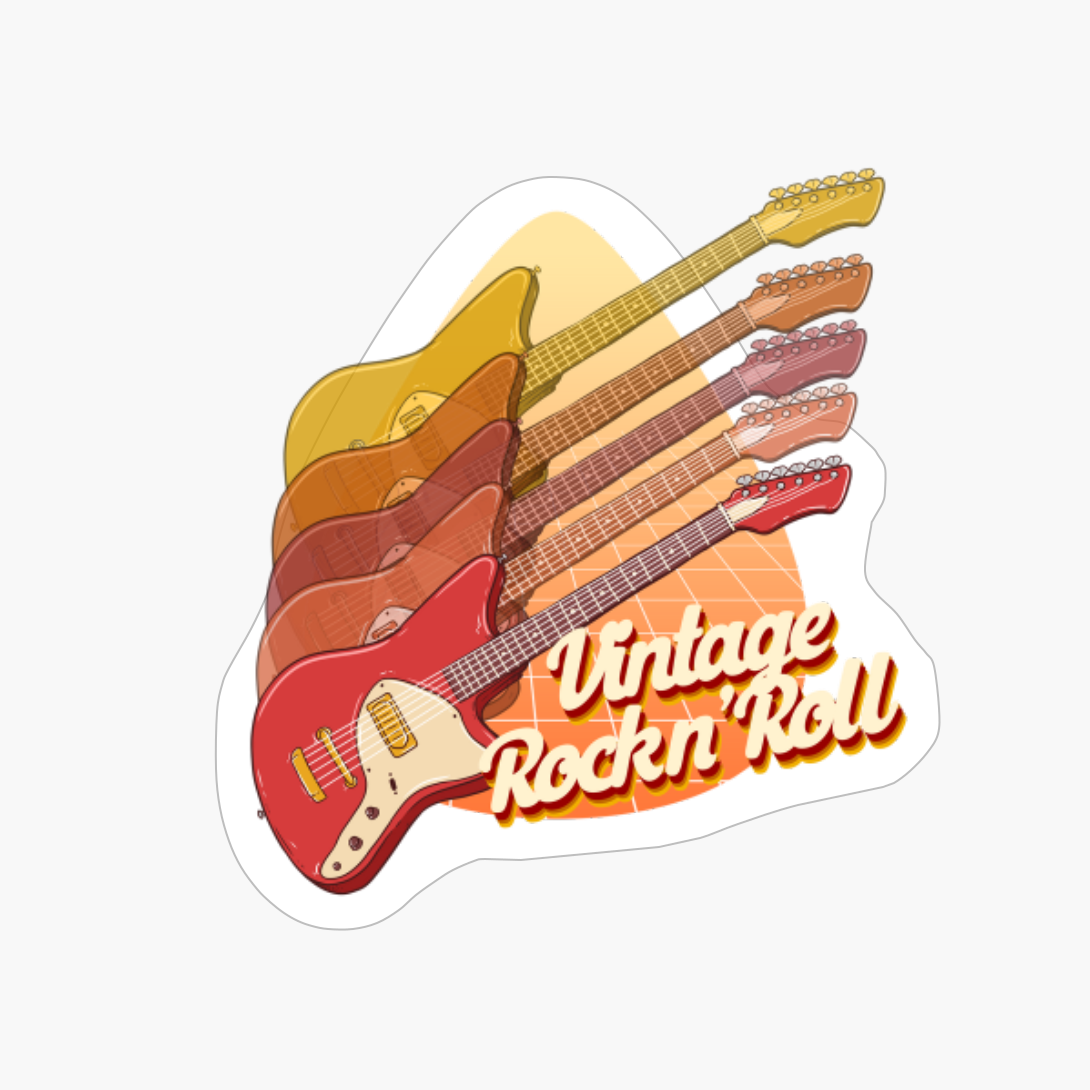 Retro Vintage Style Electric Guitar Gift For Guitarrist