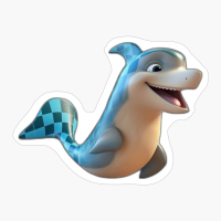 What Dolphin Wearing Checkered Swim-trunks Surf