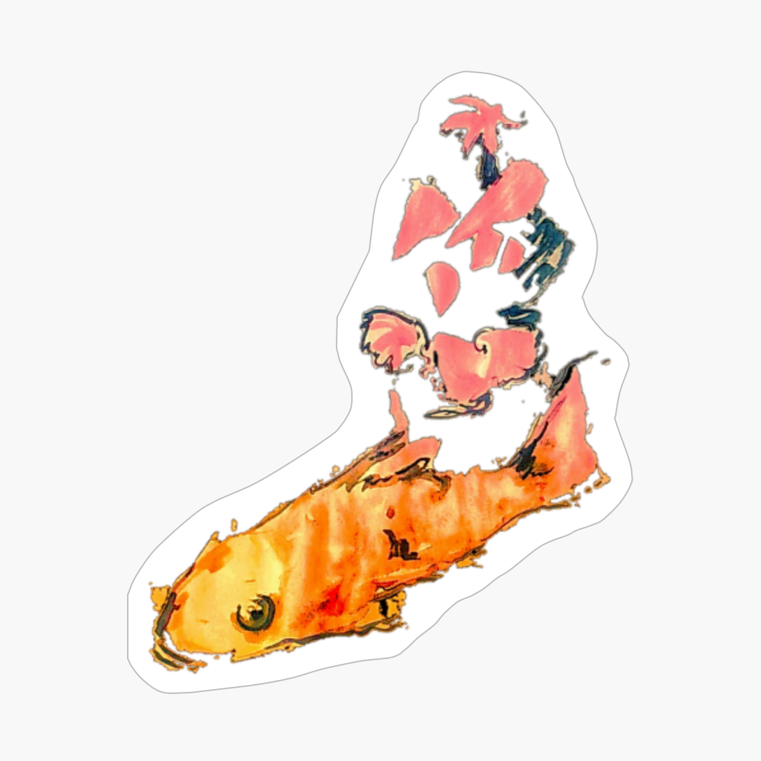 Koi Fish Swiming In A Pond Of Good Luck