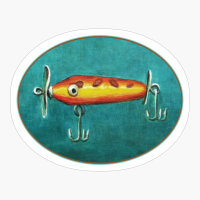 Orange Spinner Fishing Lure (oval Design)