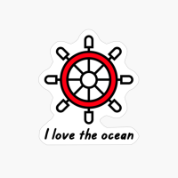 I Love The Ocean Mega Yacht Steering Wheel Helm I Love The Ocean Mega Yacht Nautical Gifts Vacation Wear Beach Sea Marine Sailor Sailboat Gift Vintage Sailing Captain Vintage Boat Nautical Sailing