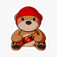 Skateboarding Teddy Bear