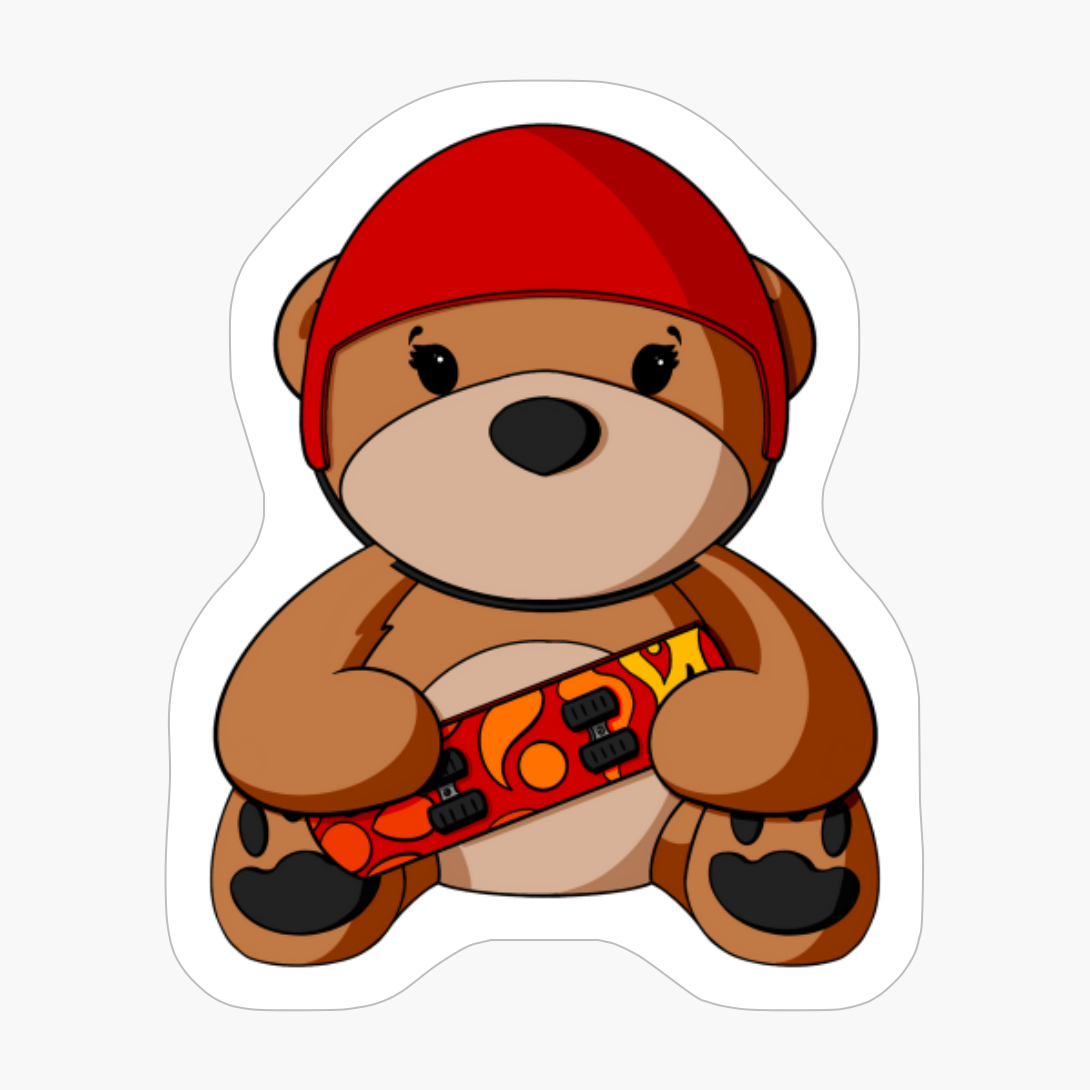 Skateboarding Teddy Bear