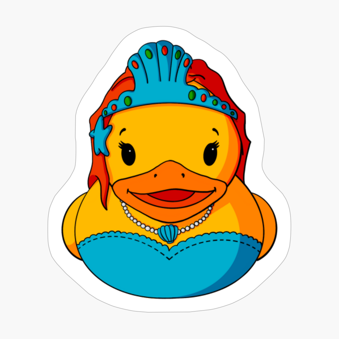 Blue Mermaid Rubber Duck