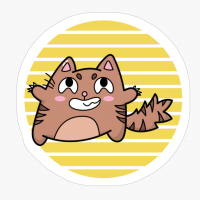 Cat Star Against Yellow Moon