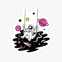 Astronaut Swinging In Outerspace