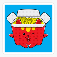 Yummy Spaghetti In Kawaii Cat Box